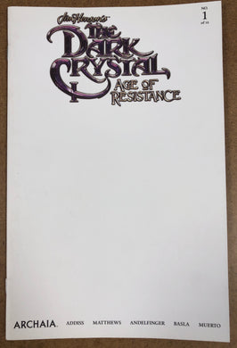 JIM HENSON DARK CRYSTAL AGE RESISTANCE #1 BLANK SKETCH VAR