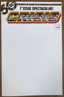 CRISIS ON INFINITE EARTHS #1 FACSIMILE EDITION CVR C BLANK VAR