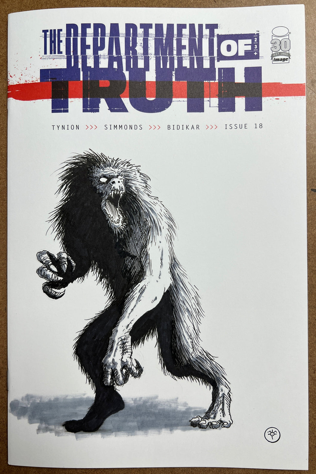 DEPARTMENT OF TRUTH #18 - TIMOTHY RENNER ORIGINAL ART SKETCH COVER
